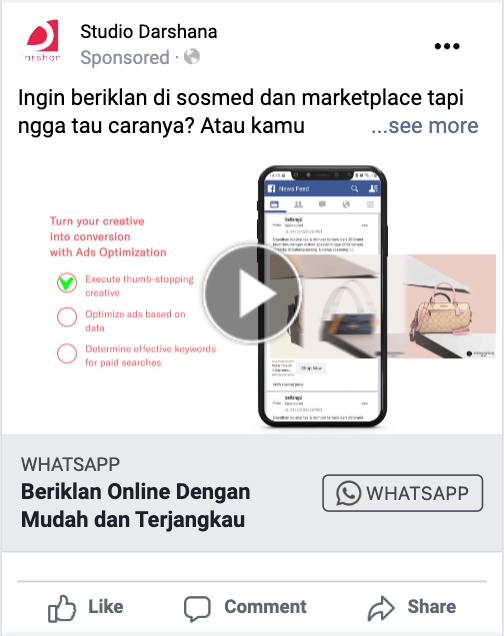 Contoh feed video ads